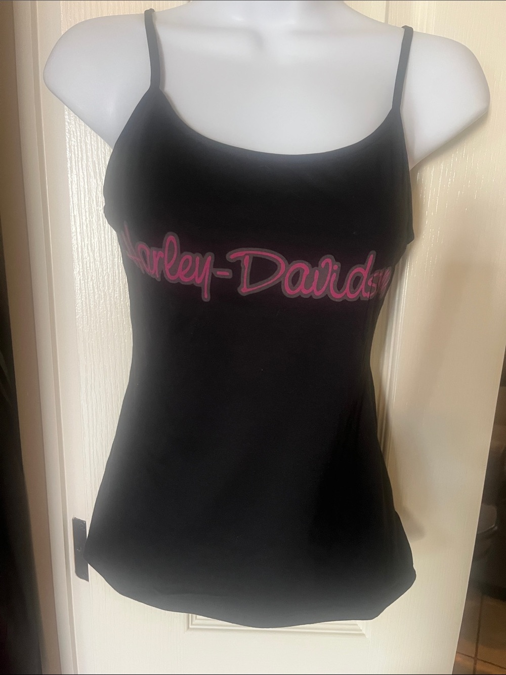 NWT- Harley-Davidson Black Cami with Pink Script Logo